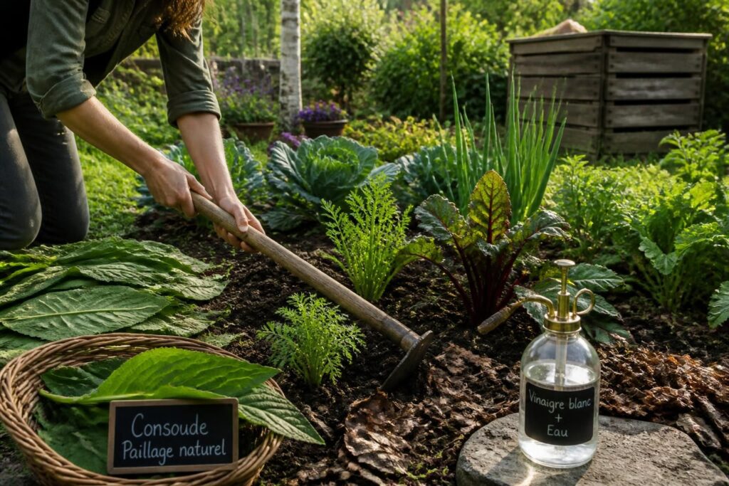 découvrez des solutions efficaces et naturelles pour désherber votre jardin sans utiliser de produits chimiques, et profitez d'un espace écologique et sain toute l'année.