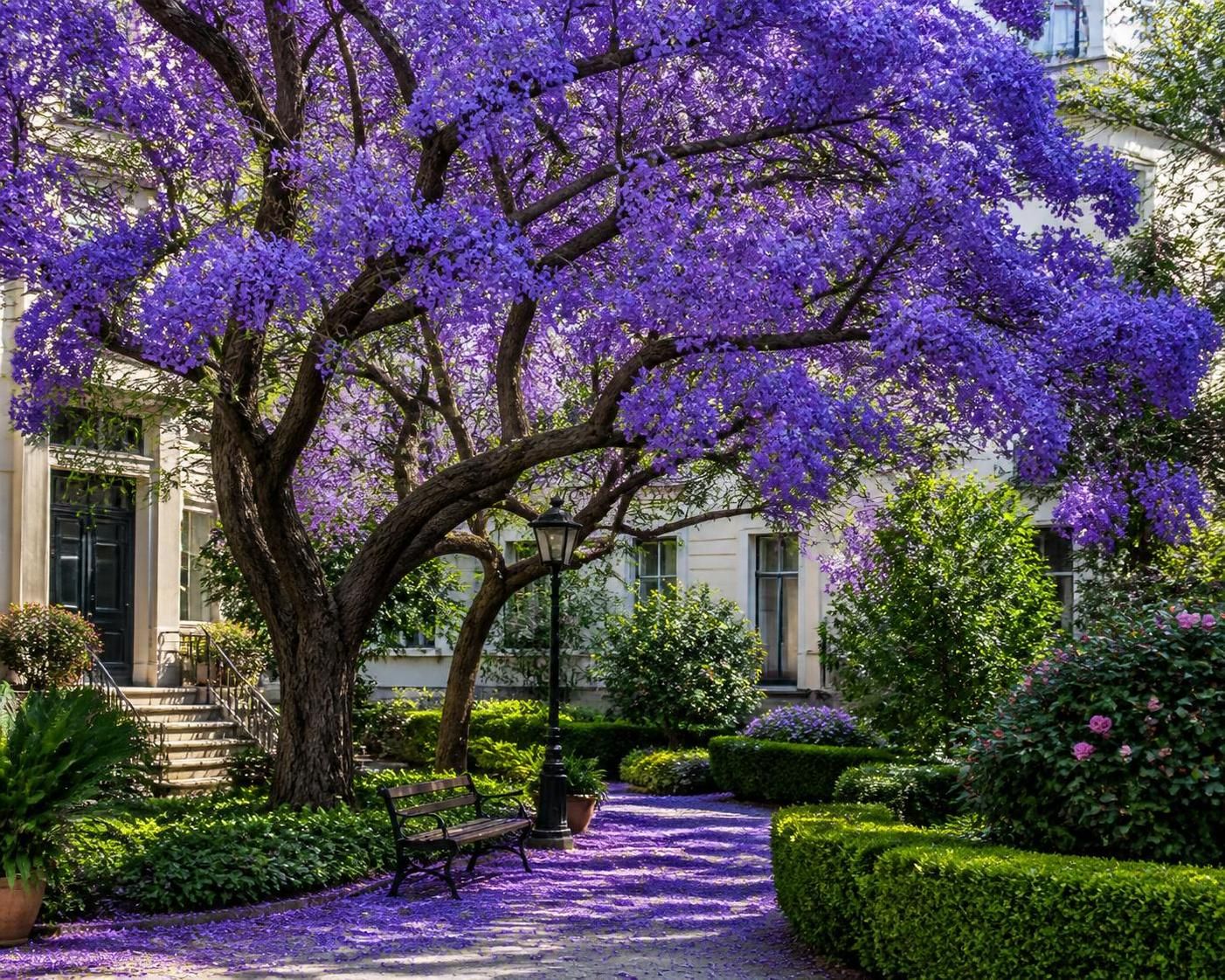 découvrez comment le jacaranda, avec ses fleurs bleues éclatantes, transforme les jardins urbains en véritables havres de paix colorés et apporte une touche de nature exceptionnelle en ville.