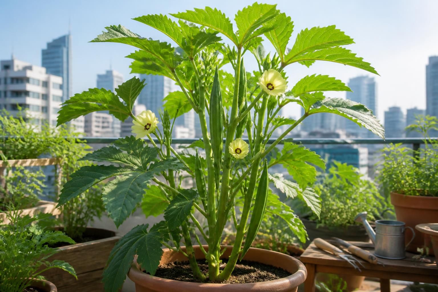 découvrez comment le gombo, plante tropicale aux multiples vertus, s'intègre facilement dans nos jardins urbains pour apporter saveur et originalité.