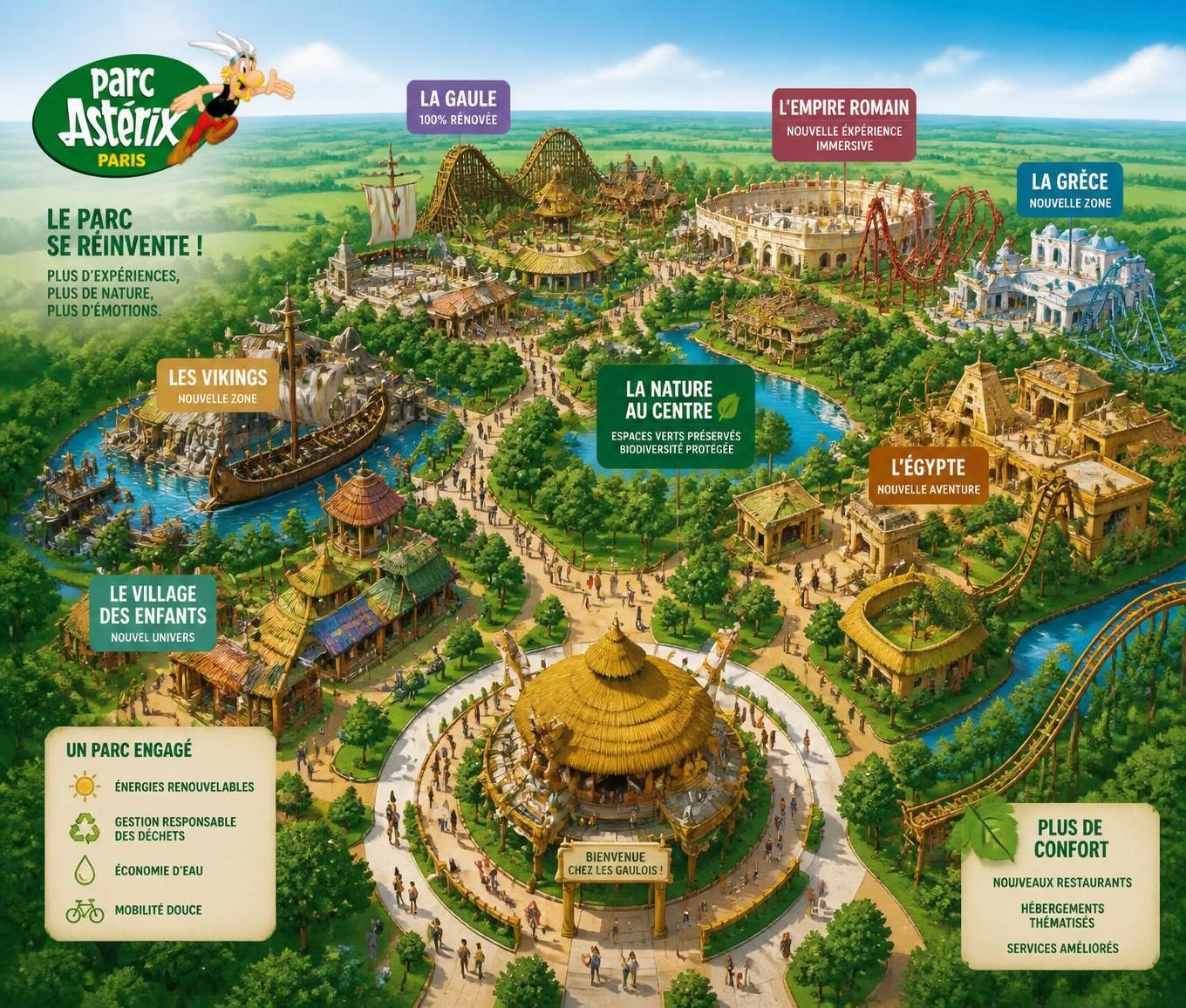 découvrez les nouveautés du parc astérix pour une visite éco-responsable réussie, avec des attractions durables et des initiatives respectueuses de l'environnement.