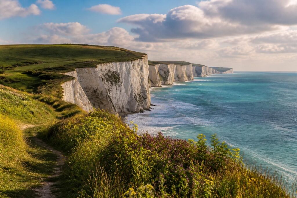découvrez comment les falaises blanches des seven sisters sculptent le paysage côtier anglais, mêlant histoire, géologie et beauté naturelle.