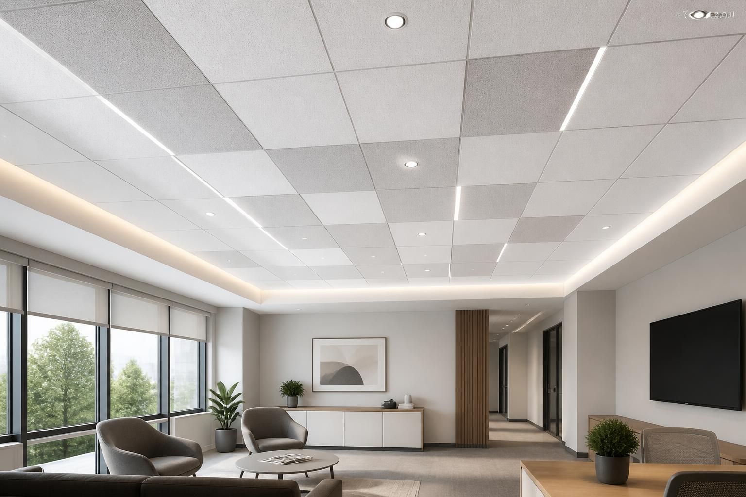 découvrez comment choisir des dalles acoustiques 60x60 rockfon pour vos faux plafonds, avec des options décoratives pour allier esthétique et performance acoustique.