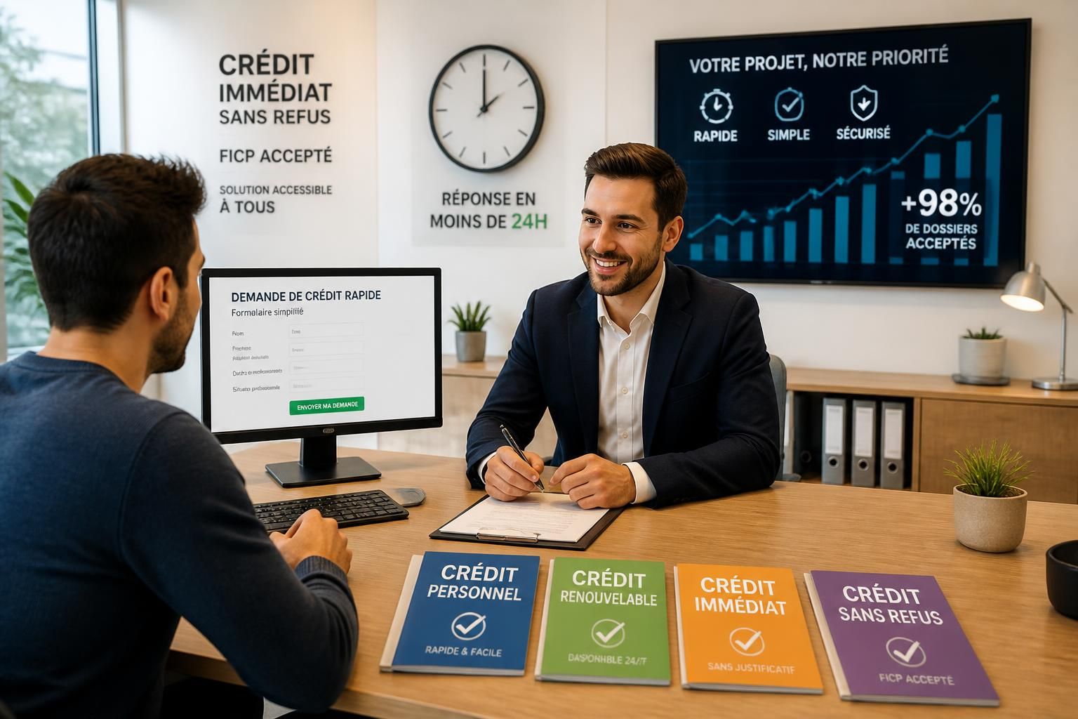 obtenez un crédit immédiat sans refus, avec des options rapides même si vous êtes fiché ficp. solutions adaptées pour un financement facile et rapide.