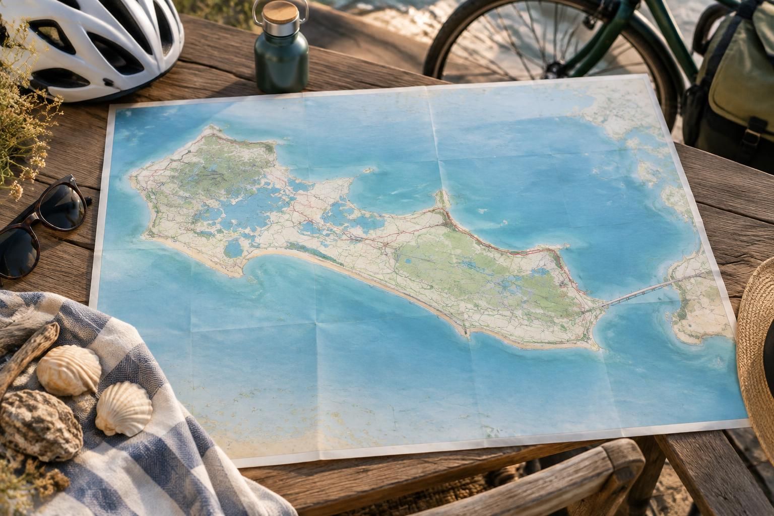 préparez votre visite sur l’île de ré grâce à nos cartes et itinéraires cyclables : repérez les villages, les plages et les pistes à ne pas manquer.